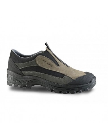 Gray Trekking Shoe With Elastic - RED...