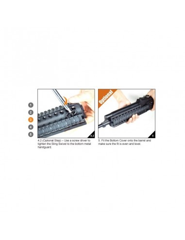 Slitta 4 rail per Saiga 7,62x39 -...
