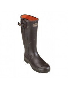 Botte En Caoutchouc Marron...