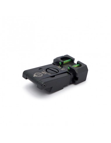 Adjustable rear sight with fiber...
