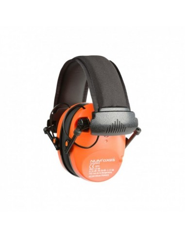 Orange electronic shooting headphones...