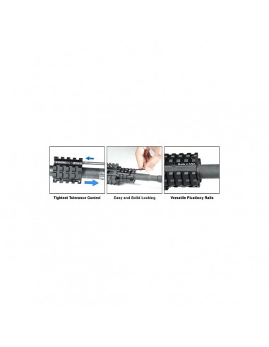 AR15 - Quad Rail Gas Block Picatinny...