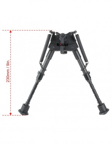 Carbon Fiber 6-9" Swivel Spring Bipod...