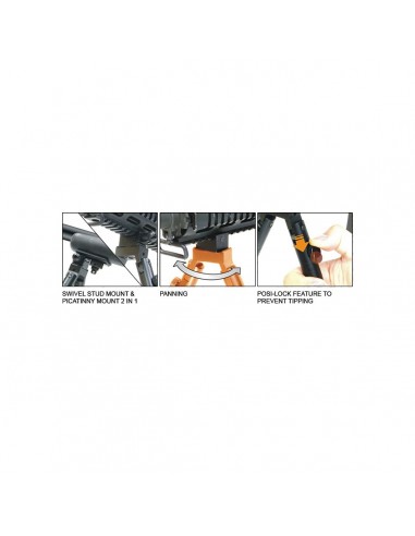 Bipied Tactique Ajustable avec...
