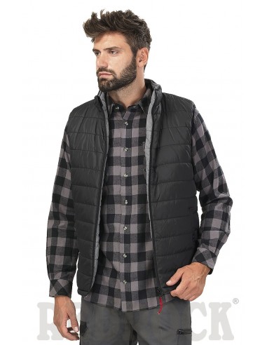 Gilet Rebel Reversibile Nero E Grigio...