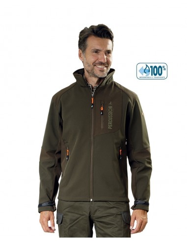 Giacca Verde Soft Shell Percussion -...
