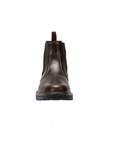 Bottine élastique marron huilée avec...