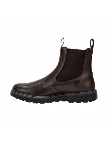 Bottine élastique marron huilée avec...