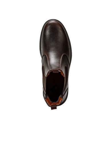 Bottine élastique marron huilée avec...