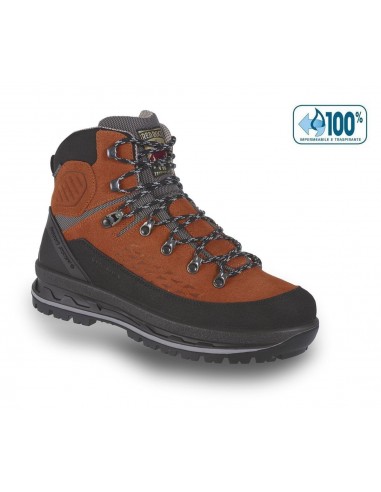 Botte imperméable en daim orange avec...