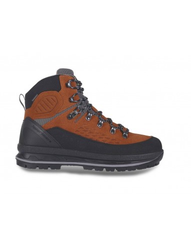 Botte imperméable en daim orange avec...