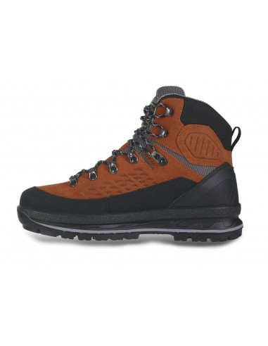 Botte imperméable en daim orange avec...
