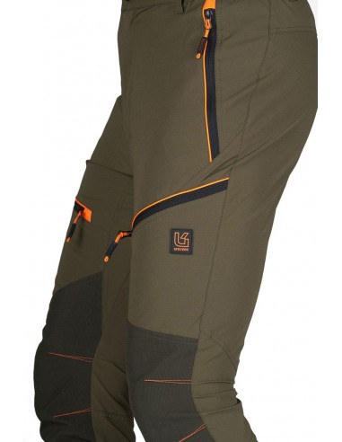 Hawk Green Stretch Trousers With...