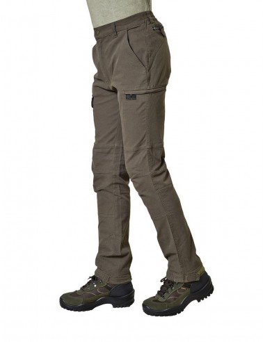 Green Stretch Canvas Trousers - UNIVERS