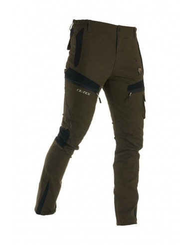 Pantalon stretch en toile Tofane vert...