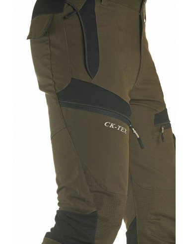 Pantalon stretch en toile Tofane vert...