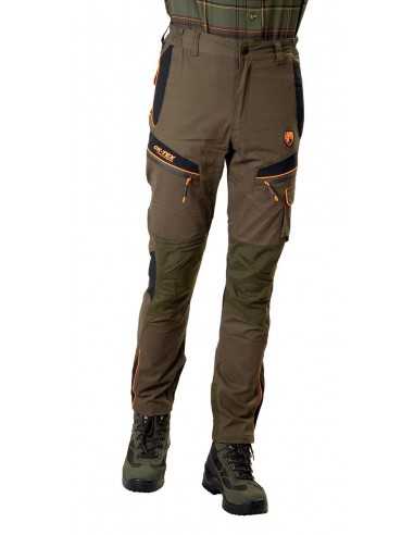 Pantalon stretch Tofane vert/orange -...