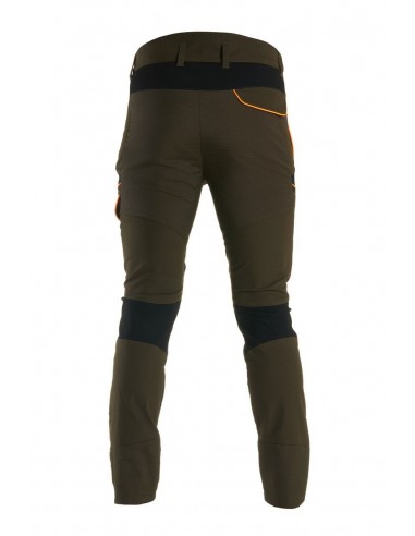 Pantalon stretch Tofane vert/orange -...