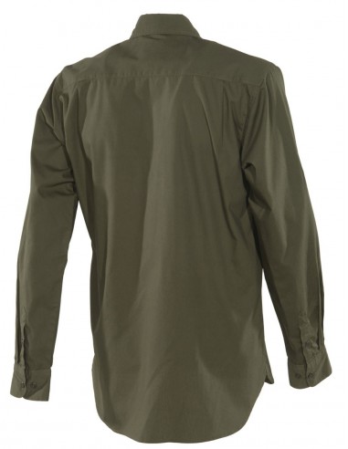 Camisa Popelina Manga Larga Verde -...
