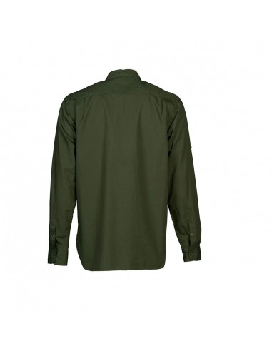 Camisa Popelina Manga Larga Verde -...