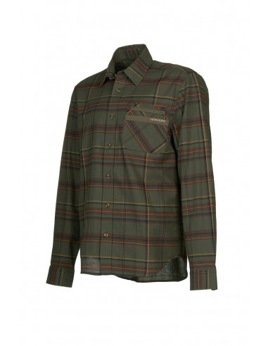 Camisa a cuadros de madera de algodón...