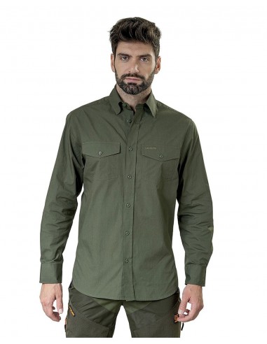 Camicia Foresta Verde Popeline Manica...
