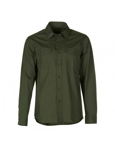Forest Green Poplin Long Sleeve Shirt...