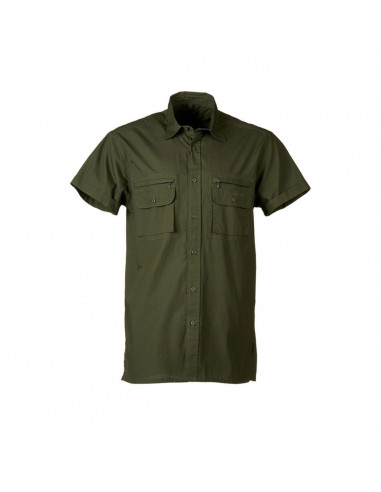 Green Short Sleeve Poplin Shirt -...
