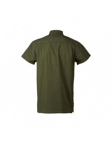 Chemise en popeline verte à manches...