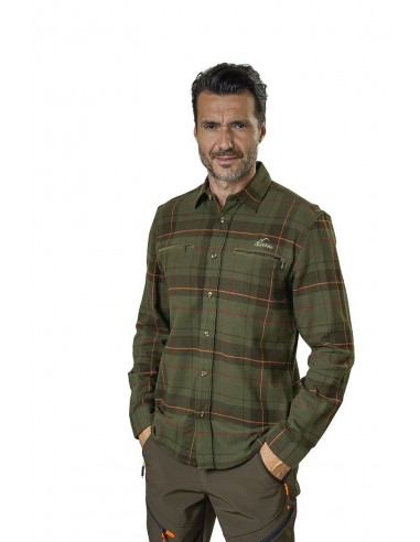 Camicia Caccia Flanella Quadro Verde...