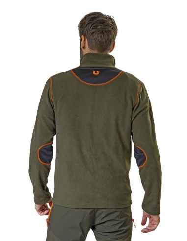 Cardigan Verde/Arancio Caccia In Pile...