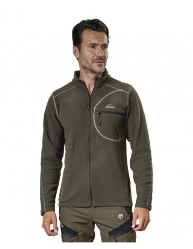 Cardigan de chasse en polaire vert...