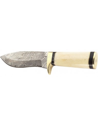 Couteau De Chasseur Damas En Os -...