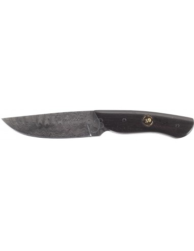 Damascus Hunter Knife In Ebony -...