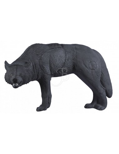 Silhouette 3D 468 Loup gris grognant...