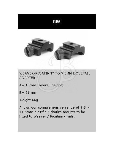 Adapter 11mm Su Base Weaver - Rb6 -...