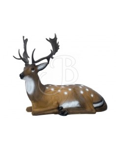 Silueta 3D de gamo acostado...