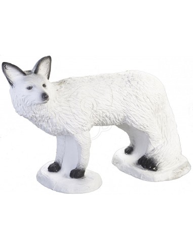 Silueta 3d de zorro blanco de pie - SRT