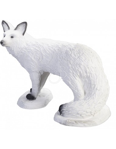 Silueta 3d de zorro blanco de pie - SRT