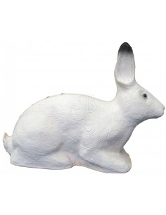 Silueta 3d de conejo blanco...