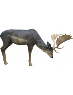 Silueta 3D de gamo comiendo...