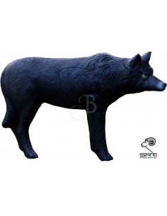 Silhouette 3d du loup noir...