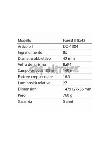 Jumelles Forest II 8x42 - Do1304 -...