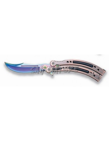 Coltello Butterfly Colore Arcobaleno...
