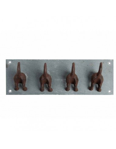 Appendiabiti con 4 cani in ghisa su...