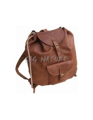 Leather backpack with internal and...