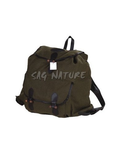 Loden and leather backpack with...