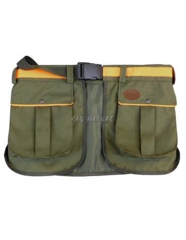 Green cordura belt bag with orange...