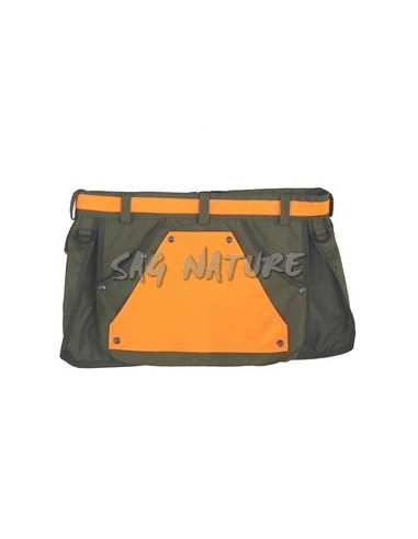 Green cordura belt bag with orange...