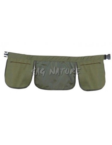 Green cordura belt bag with orange...